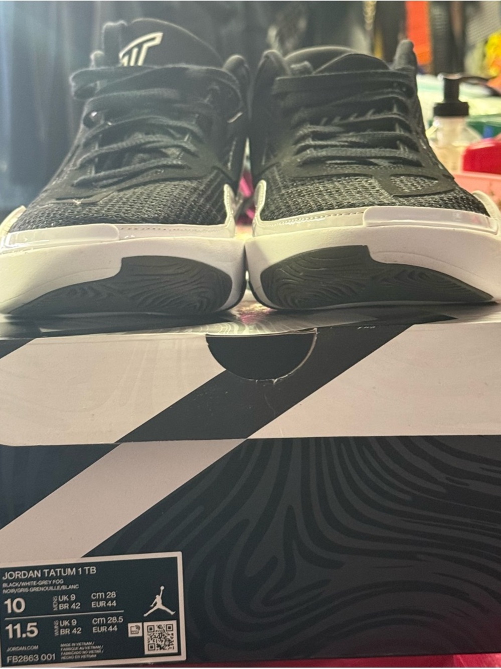 Jordan Black and White Tatum 1 TB Men's Sneakers